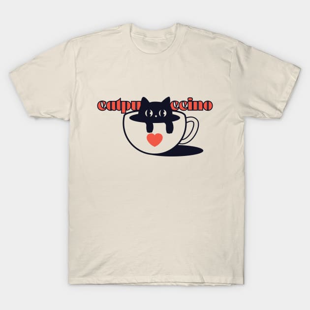 Catpuccino retro vintage T-Shirt by LazyBunny